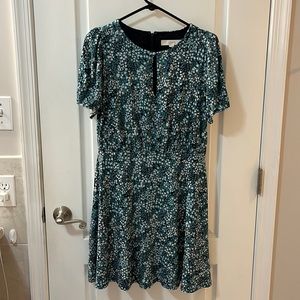 Loft blue/green floral dress, new with tags